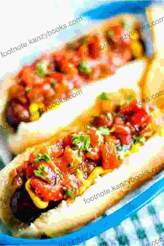 A Hot Dog Topped With Grilled Onions, Blue Cheese Crumbles, And Arugula Hello 60 Hot Dog Recipes: Best Hot Dog Cookbook Ever For Beginners Macaroni And Cheese Cookbook Chili Pepper Cookbook Green Bean Casserole Recipe Sweet Potato Casserole Recipe 1