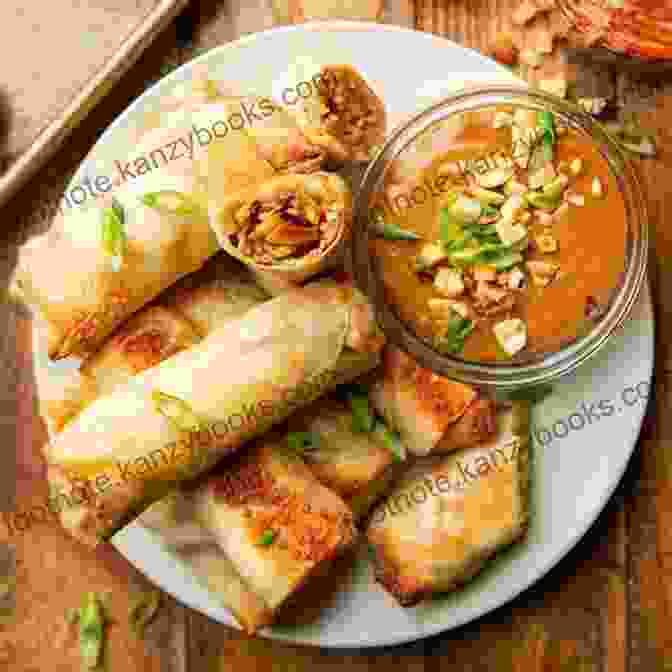 A Platter Of Crispy Vegetable Spring Rolls, Served With A Dipping Sauce. Snacks And Appetizers:: Appetizers Snacks And Dips For Any Occasion