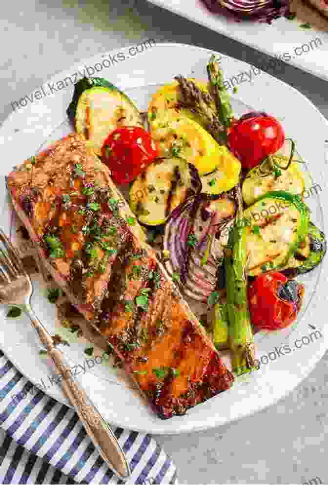 Grilled Salmon With Roasted Vegetables Power XL Indoor Grill Bible US 2024: The Time Saving Easy And Mouth Watering Indoor Grill Recipes For Fast Healthy Meals